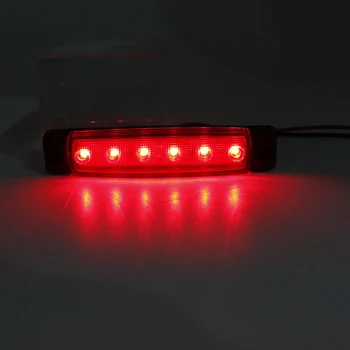10x Røde Bil Eksterne Lys LED 12V 6LED Auto Bil, Bus, Lastbil Vogne sidemarkeringslys Indikator Trailer Lys Bagsiden Lampe