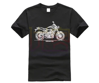 Nyeste 2019 Mode Bomuld kortærmet O-Hals Japansk Motorcykel Fans Xsr700 2016 Inspireret Motorcykel skull T-Shirt