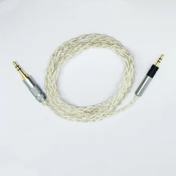 3,5 mm til 2,5 mm Hifi Hovedtelefon Kabel-5N Enkelt Krystal Forgyldt Kobber-Sølv-Tråd til Sennheiser Momentum 1 2 Hovedtelefon Kabler