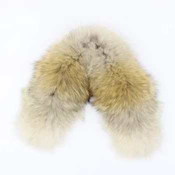 Real prærieulve pels krave til hood strimler naturlige ægte pels krave trimning brugerdefinerede Pels Trim For Tøj Tilbehør