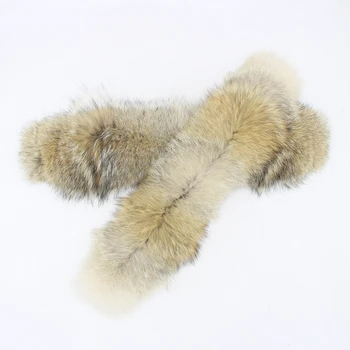Real prærieulve pels krave til hood strimler naturlige ægte pels krave trimning brugerdefinerede Pels Trim For Tøj Tilbehør