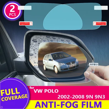 Fuld Dækning Anti Tåge Regntæt Film for Volkswagen VW POLO MK4 9n 9n3 2002~2008 Bil Rearview Spejl beskyttelsesfilm Tilbehør