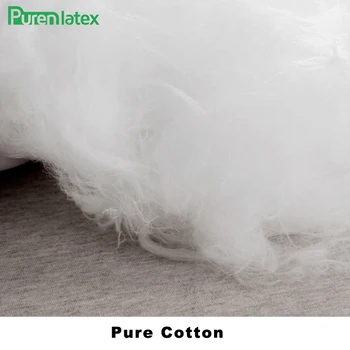 Purenlatex 1 Pc Hals Pude Naturlig Ren Bomuld Hvid i et Pude Premium-Sengetøj Behageligt åndbart Stof Hotel Standard Størrelse