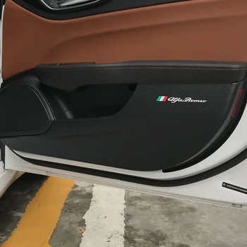 Bil Styling Carbon Fiber Bil Døren Anti-kick Mærkat Anti-dirty Mærkat Beskyttelse Side for Alfa Romeo Giulia