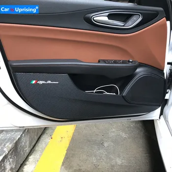 Bil Styling Carbon Fiber Bil Døren Anti-kick Mærkat Anti-dirty Mærkat Beskyttelse Side for Alfa Romeo Giulia