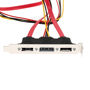 Dual SATA 2 Porte, en eSATA - + 4-Pin IDE Magt PCI-Beslag Slot Kabel