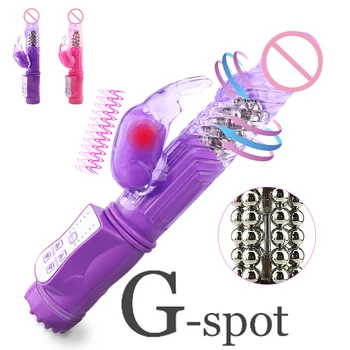 Kvindelige Onani Multispeed Rabbit G-punkt Massage Klitoris Stimulator Frådede Dildo Vibrator Voksen Sex Legetøj Til Kvinder