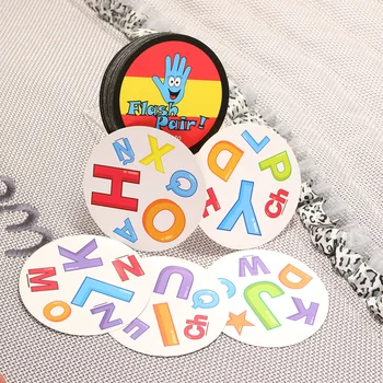 Spanske spot alfabet card game flash par til børn med at lære alfabetet uddannelse legetøj dobble det brætspil Julegaver