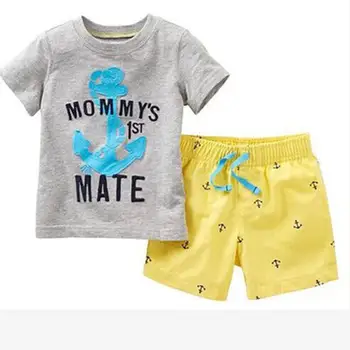 2019 Nye Sommer Børn Tøj, Baby Drenge Piger Tøj Korte Ærmer Kostume Bomuld Pyjamas Børn Nightdress Pyjamas Husstand