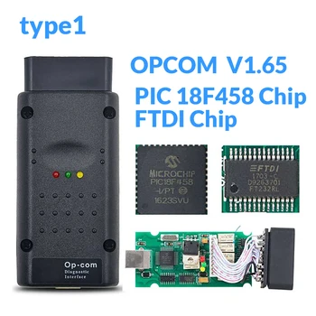 Op kom V1.65 V1.78 V1.99 med PIC18F458 FTDI op-kom OBD2 Auto Diagnostisk værktøj til Opel OPCOM CAN-BUS V1.7 kan være flash-opdatering