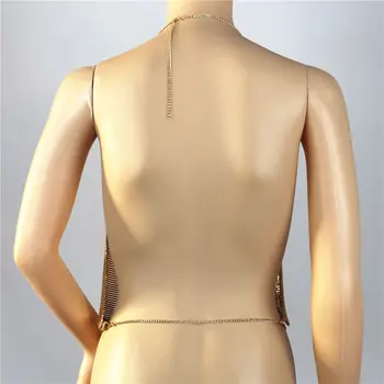 2020 Sexede Kvinder Paillet Afgrøde Top Backless Guld Sølv Sleevelees Femme Toppe Casual Toppe Damer Vest, T-Shirt Bandeau Kvinder Tøj