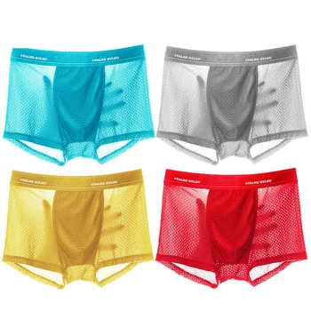 2/4/pc ' er/masse herre undertøj boksere mesh Mænd er åndbar og cool undertøj til mænd fiskenet shorts
