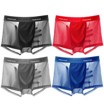 2/4/pc ' er/masse herre undertøj boksere mesh Mænd er åndbar og cool undertøj til mænd fiskenet shorts