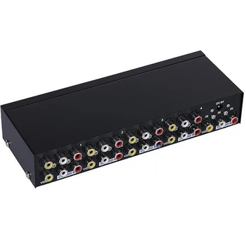 Comosite AV-splitter 8 AV-Splitter Switcher composite RCA AV-splitter 1X8 CVBS video audio RCA splitter forhandler