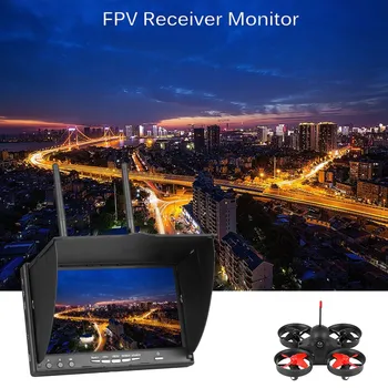 7 Tommer TFT LCD-Skærm FPV Overvåge LT5802S 800*480 5,8 G 40CH LED-Baggrundsbelysning Multicopter med indbygget Batteri Automatisk