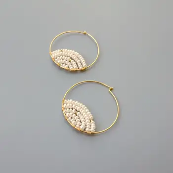 Lii Ji Ferskvandsperle 925 Sterling Sølv Hoop Øreringe Hvid Perle Til 2021 Mode Gave Håndlavet Fine Elegante Smykker