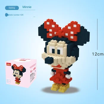 Disney Tre-dimensionelle Række byggesten Toy Mikro-forsamling Diamant Lille Partikel Mini Børn Vanskelig Puslespil, Mickey