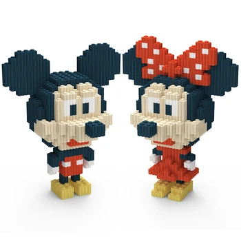 Disney Tre-dimensionelle Række byggesten Toy Mikro-forsamling Diamant Lille Partikel Mini Børn Vanskelig Puslespil, Mickey