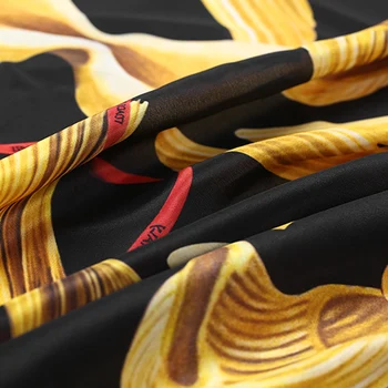 Nye fashion catwalk udskrivning silke stof køkken interessant høj silke stof af silke chiffon silke dobbelt crepe to valgfrie