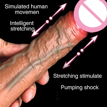 Varme Realistisk Dildo Vibrator Sex Legetøj Til Voksne Mænd, Kvinder, Homoseksuelle Silikone Cock Vibrerende Penis I Skeden Anal Stimulator Massageapparat