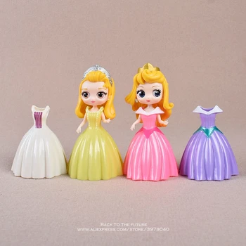 Disney Sophia Anna Elsa Belle Sne Hvid Prinsesse 12pcs/set 10cm Action Figur Animationsfilm Samling Figur Toy model til børn
