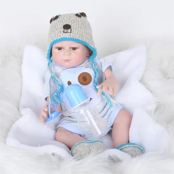55Cm Naturtro Reborn Baby Doll Silikone vinyl Body 22 Inches Virkeligheden Genfødsel Babe Dukke Legetøj Children ' s Day Bedste Gaver
