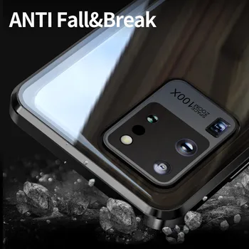 Magnetisk Metal 360 Beskyttende Phone Case For Samsung Galaxy A51 A71 A81 A91 A21s A41 M21 M31 M51 Fuld Protector Dobbelt Glas