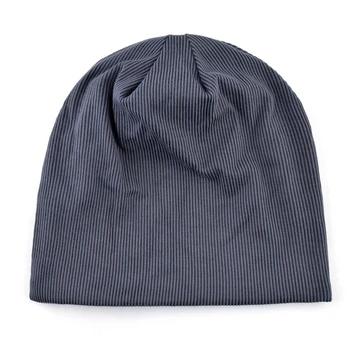 Solid farve stribe stof hatte Til kvinder Efteråret huer dobbelt lag Turban hat Unisex Hip Hop caps mænd foråret cap knitting Knogle