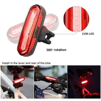 Ultra Lyse LED-Bike baglygte, USB-Genopladelige Cykel baglygte, IPX6 Vandtæt og Nem at Installere Hjelm Lys