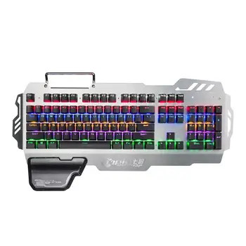 Mekanisk Gaming-Tastatur-USB-Kablet 104 Nøgler Blå knap LED-Baggrundsbelysning Spil Tastatur Til PC Tablet Desktop