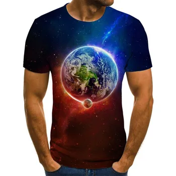 Dyreprint kortærmet T-shirt med print casual T-shirt med O-hals hip-hop korte ærmer størrelse 2020 sommeren nye 3D-print-T-shirt XXS-6XL