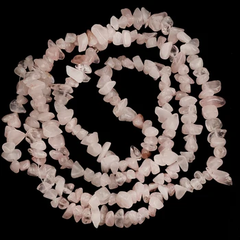 5~10mm Naturlige Pink Krystal Uregelmæssige Grus Perler Kvarts Perle Sten Perler Chip Krystaller, Perler Healing Crystal Diy 88cm/Strand