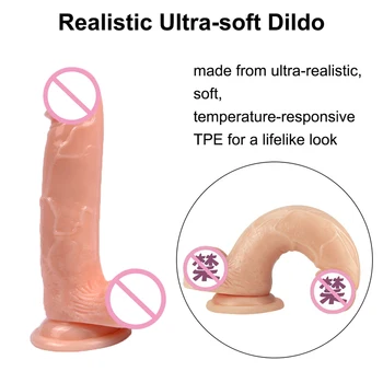 Realistisk Dildo Gode Enorme Kvindelige Legetøj 7/8 Tommer Store Silikone Penis Juguetes Sexuales Para La Mujer Penis Realistico Consolador