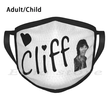 Cliff Richard-Heart 3 Udskriv Vaskbare Anti Støv Tørklæde Maske Cliff Richard, Cliff Richard 1970 70 70'erne 1970'erne Pop Nan Gamle