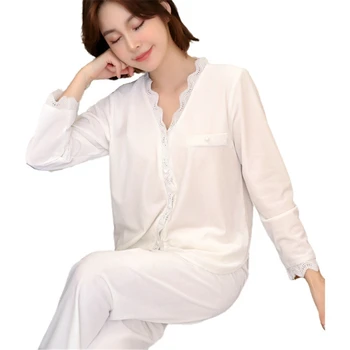 Damer velour pyjamas sæt simple prinsesse stil langærmet pyjamas sæt fe blonde cardigan Homewear JJF0006