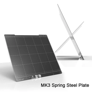 MK3 I3 Spring stålplader Tekstureret PEI Film Udskrivning Platform Plade, 254*241MM Heatbed Power Coated For Ender3 Prusa I3 MK3 MK3S