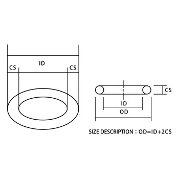 10PC/masse Gummi-Ring Tætning af NBR O-Ring CS4mm OD52/55/60/65/70/75/80/85/90/95/100mm Nitril-O-Ring-Tætning Pakning for Tætning af Olie Ringe