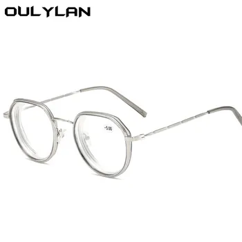 Oulylan Polygon Færdig Nærsynethed Briller Kvinder Mænd Vintage Recept Briller Studerende kortsynede Briller -1.0 1.5 2.0 til-4