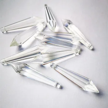 Top Kvalitet 50stk 63MM Klart Lysekrone K9 Krystal Glas Lampe Prismer(Gratis ring) For Kandelabre loftsbelysning Bryllup Dekoration