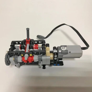 Nye 113Pcs Kompakt Manuel Elektrisk 6-trins Synkroniseret Gearkasse at bygge Kit MOC Lille Partikel, Montage Kit Med M Motor