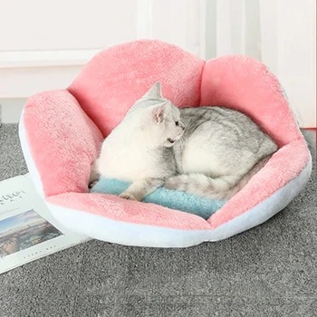 Kat Bed Hus Pet Klo Form Kat Bed Sovepose Kennel Kat, Hvalp Sovesofa Pet House Vinter Varme Senge Pude Kat Bed