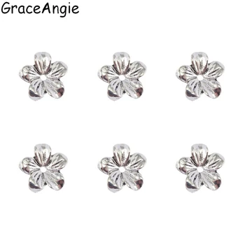 GraceAngie 80PCS Engros Antik Zink Legering Farve Blomst Perler DIY Retro Kinesisk Stil Øreringe Smykker Resultater