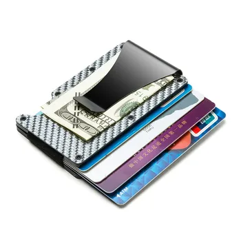 Bisi Goro 2020 i Høj Kvalitet, Smart Card Holder Carbon Fiber Mænd Og Kvinder RFID-Sikkerhed Kortholderen Blokering af Aluminium Kasse Penge Taske