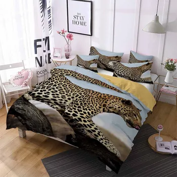 Leopard Print Dyr Bed Cover Af Høj Kvalitet, Dynebetræk Fuld Queensize-King Size Sengetøj Sæt Blød Microfiber Sengetøj Sæt 2/3 Stykke