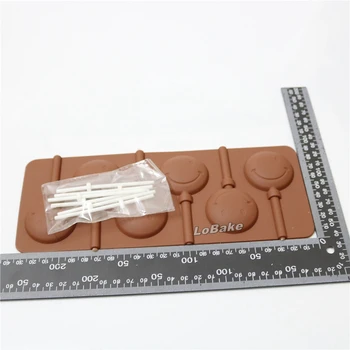 6 hulrum 24*9,5 cm smilende ansigt form chokolade slikkepind forme popsicle is forme med plastik pind til DIY bageri
