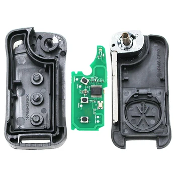 Fjernbetjening Nøgle Fob 3-Knappen 315MHz/433mhz til Porsche Cayenne 2004-2011 med ID46 chip Uncut HU66 blade