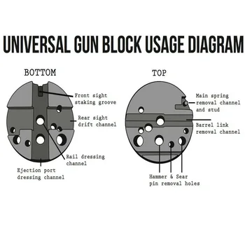 Universal Gunsmithing Bænk Blok M1911 Ruger 10/22s Stil Samle Bøssemager Riffel Pistol Pistoler Værktøjer Pistol Tilbehør