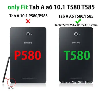 SM-T585 Funda Tablet taske Til Samsung Galaxy Tab En A6 10.1