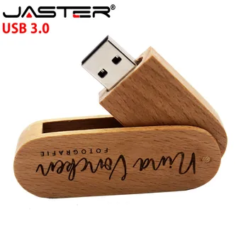 JASTER takubi Træ-USB-Flash-Drev pendrive 4GB 8GB 16G 32GB, 64GB USB 3.0 Memory stick U pik bryllupsgave LOGO tilpasse