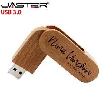 JASTER takubi Træ-USB-Flash-Drev pendrive 4GB 8GB 16G 32GB, 64GB USB 3.0 Memory stick U pik bryllupsgave LOGO tilpasse